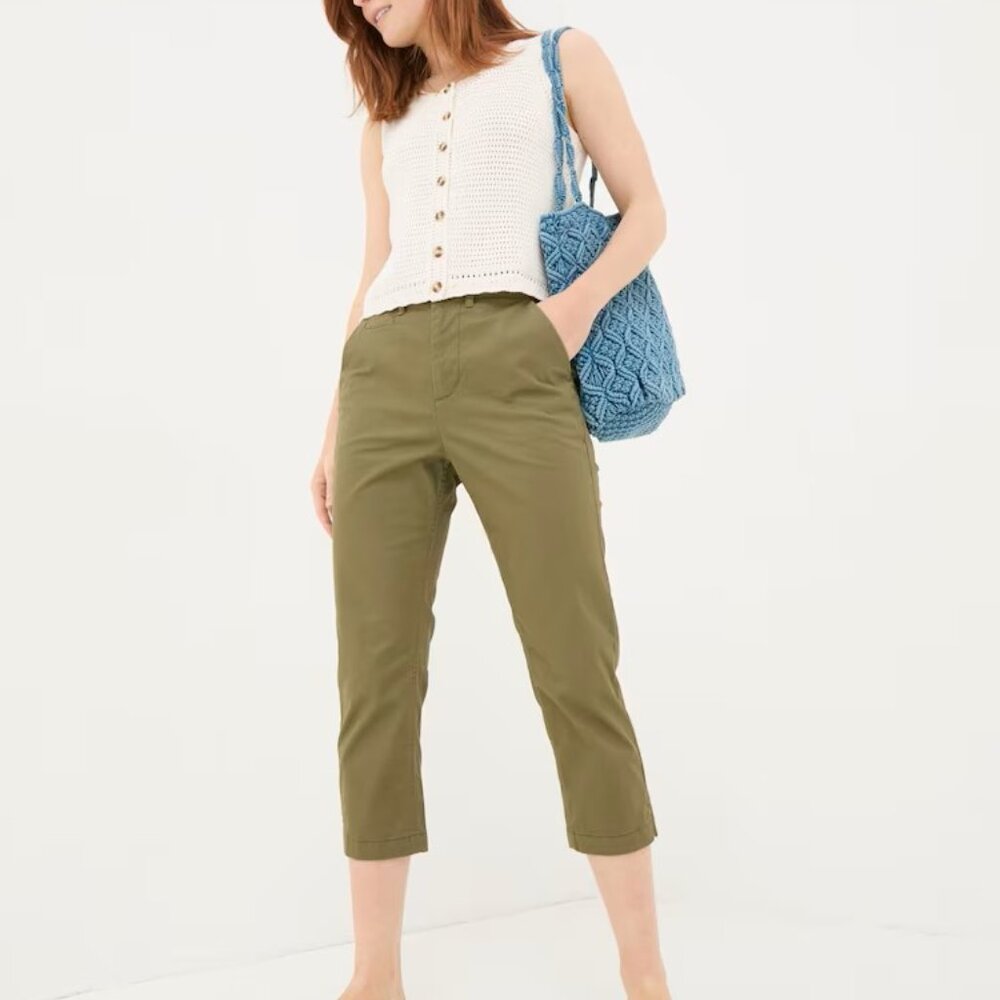 Fat Face Farnham Green Cropped Chinos